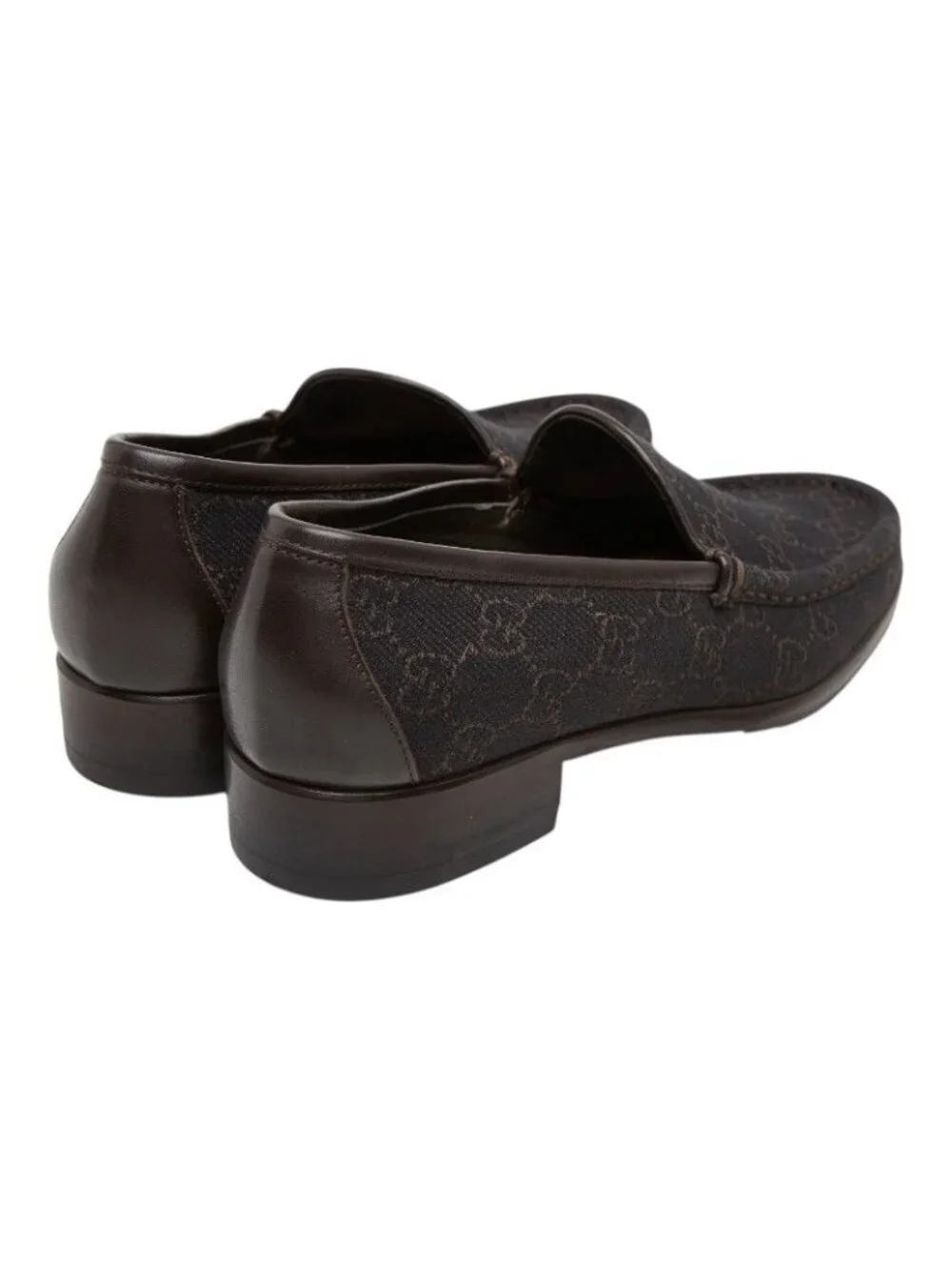 Gucci GG Canvas Loafers Slip on Moccasins Brown